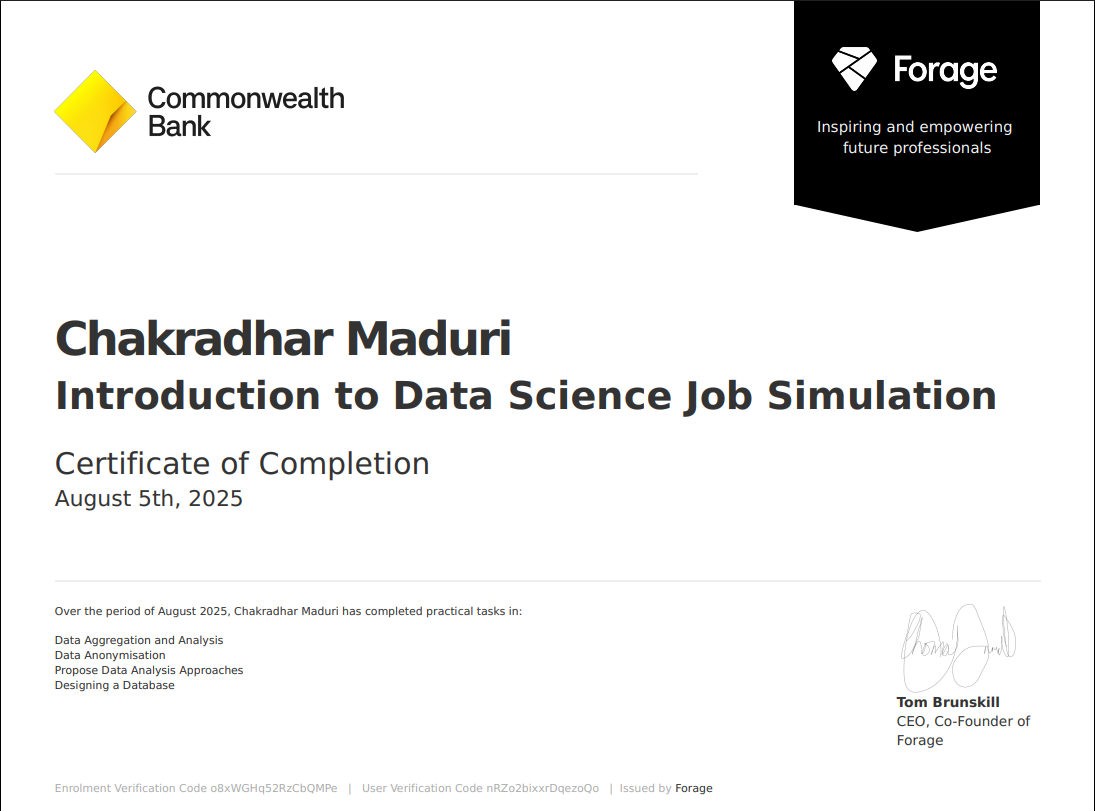 Commonwealth Bank Certificate