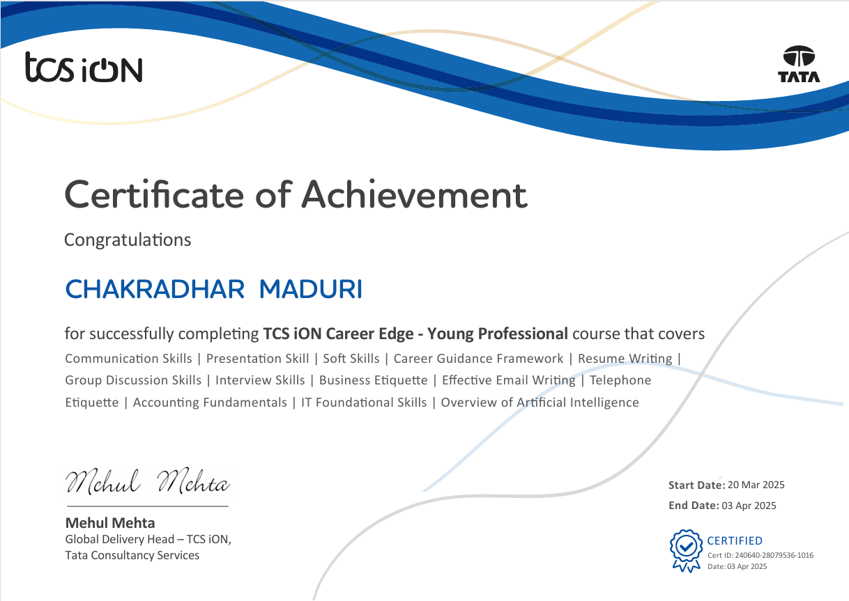 Certificate